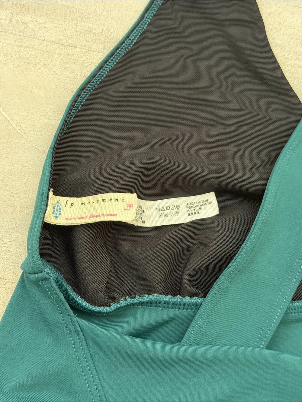 FP Movement x Free People | Cross Back Longline Sports Bra Teal - Size Medium